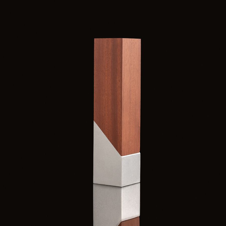 Bloque Trofeo de Acero y Madera «LUKAS»