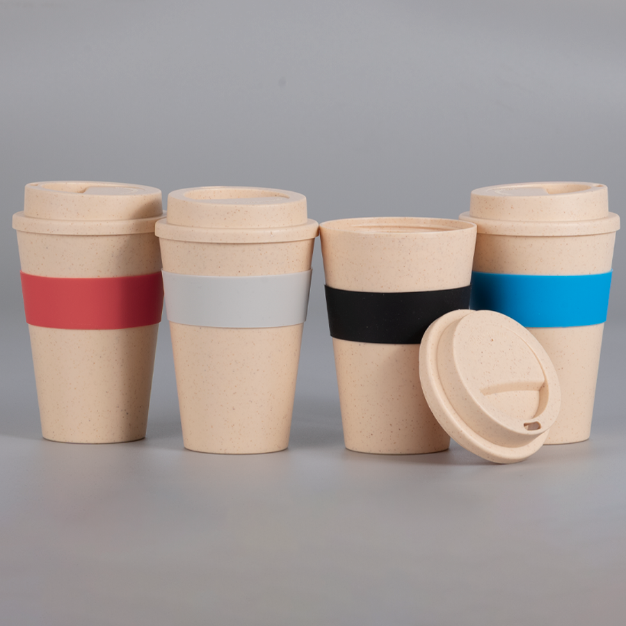 Mug Eco Cup «WHEAT STRAW» 355cc con banda silicona