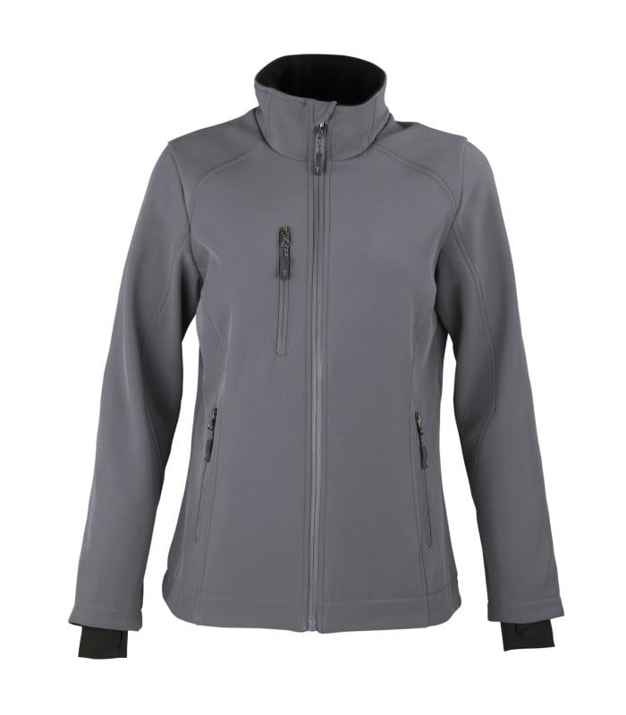CHAQUETA SOFTSHELL RHELMU MUJER MANGA LARGA 100% POLIÉSTER